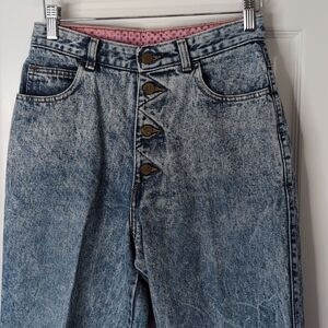 Vintage acid wash high rise button fly mom jeans PSC cotton size 25